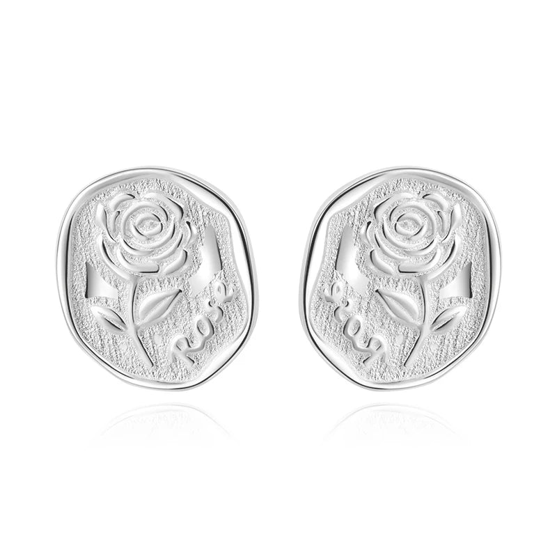 Rose Flower Screw Stud Earrings DS4598
