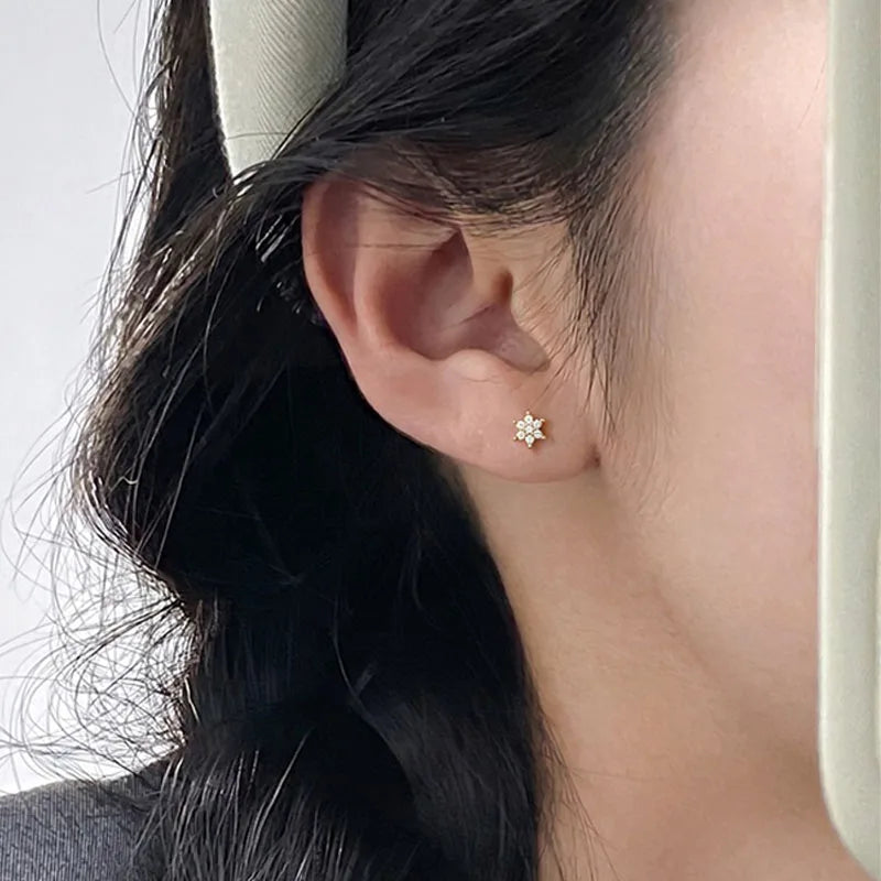Flower Zircon Stud Earring DS4902