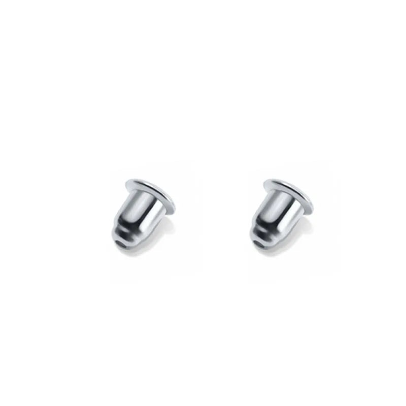 Trustdavis Real 925 Sterling Silver Silicone Ear Plug Earplugs Stud Earring DB1248