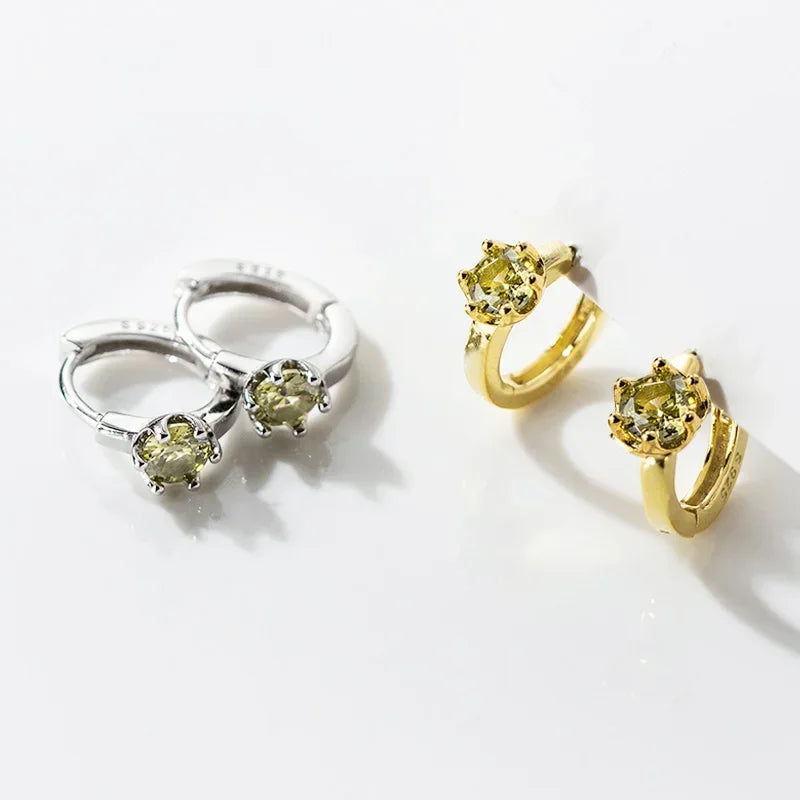 TrustDavis Girls New 925 Sterling Silver Women Round CZ Hoop Earrings for Women Party Fine S925 Jewelry DS4139