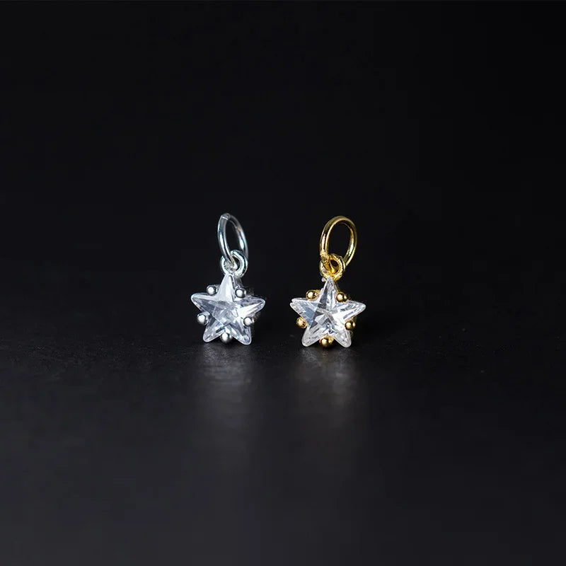 6mm Star Dazzling CZ Pendant HY857