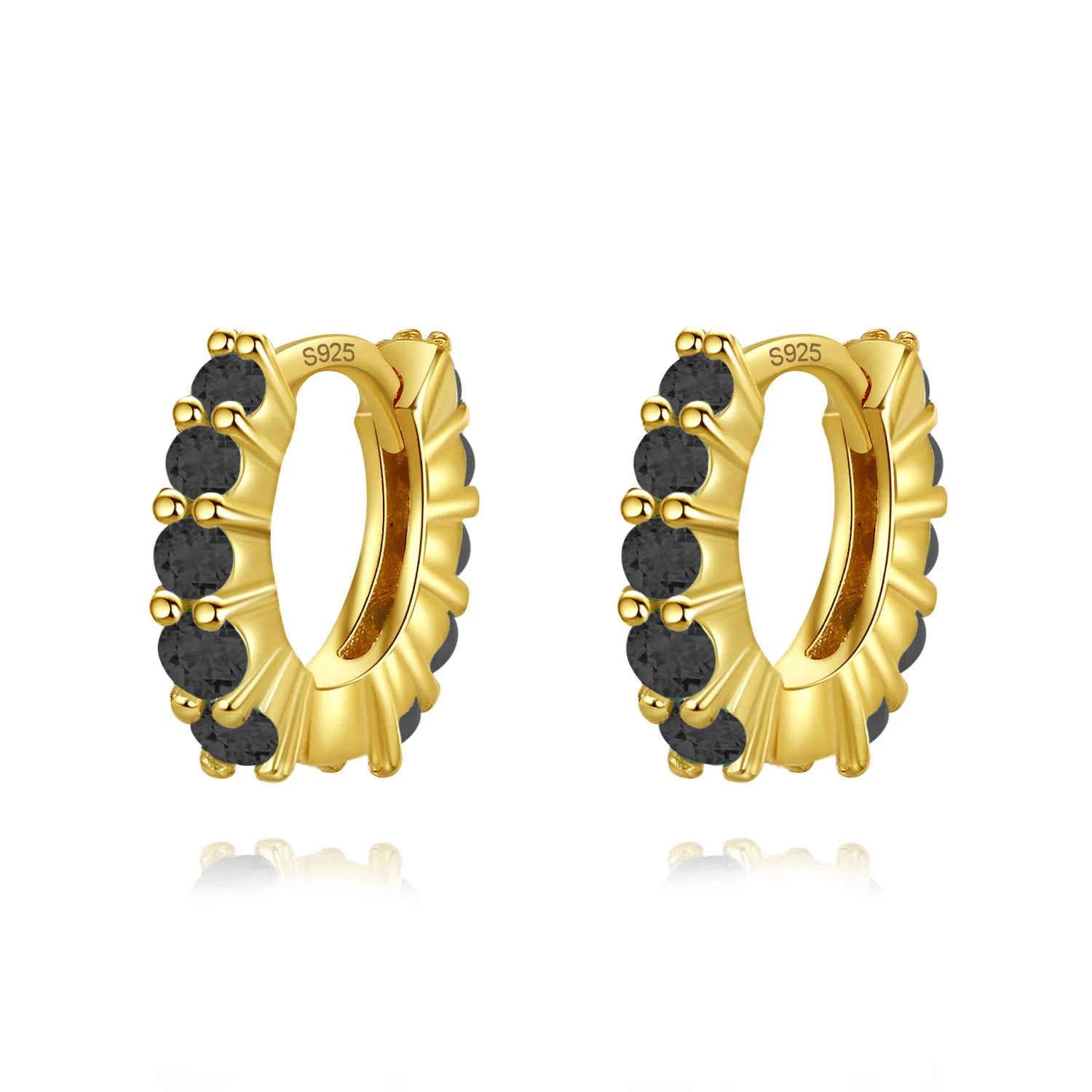 Real 925 Sterling Silver Fashion Sweet Colour Hoop Earring DA2691