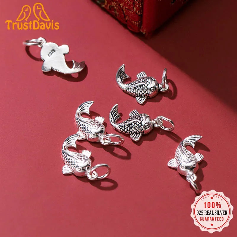 Fish Charm Pendant Handmade DIY Accessories Jewelry DZ102
