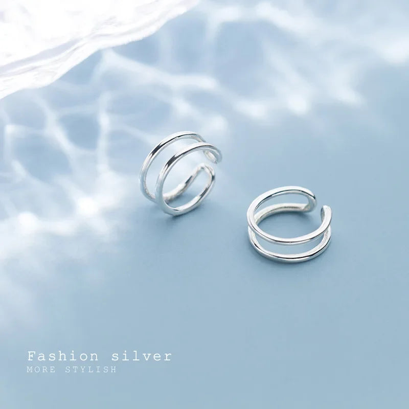 Double-deck Ear Cuff Clip Earrings DA947