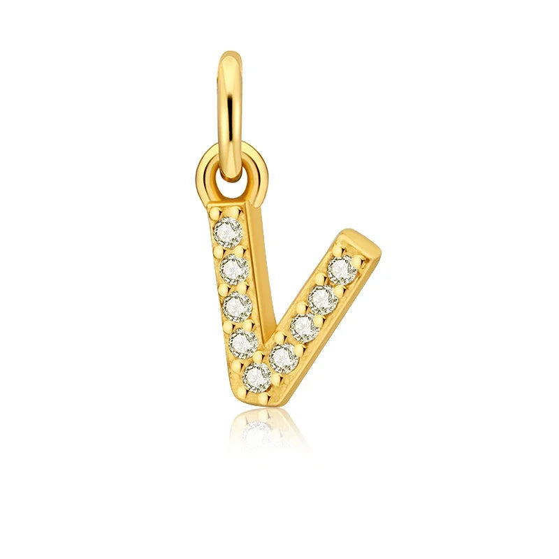26 Letter Pendant Shiny Charm Pendant DIY Accessories Jewelry DZ423