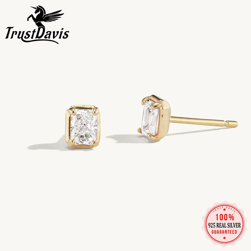Square Zircon Stud Earrings DS4800