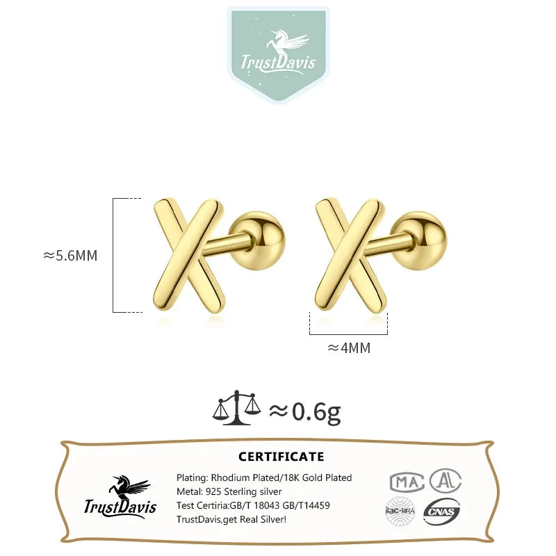 Geometric Cross Stud Earrings DS3906