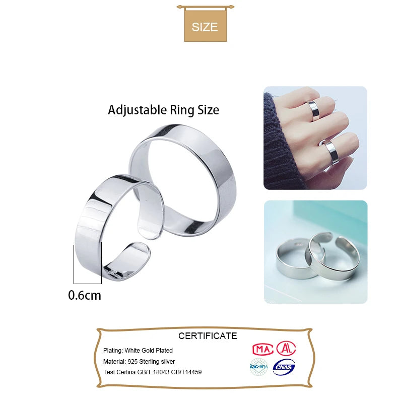 Simple Personality Smooth Surface Opening Ring DA991