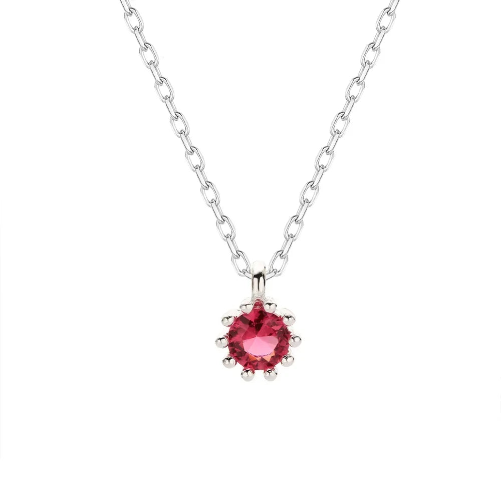 Dazzling Color Round Pendant Necklace DS2104