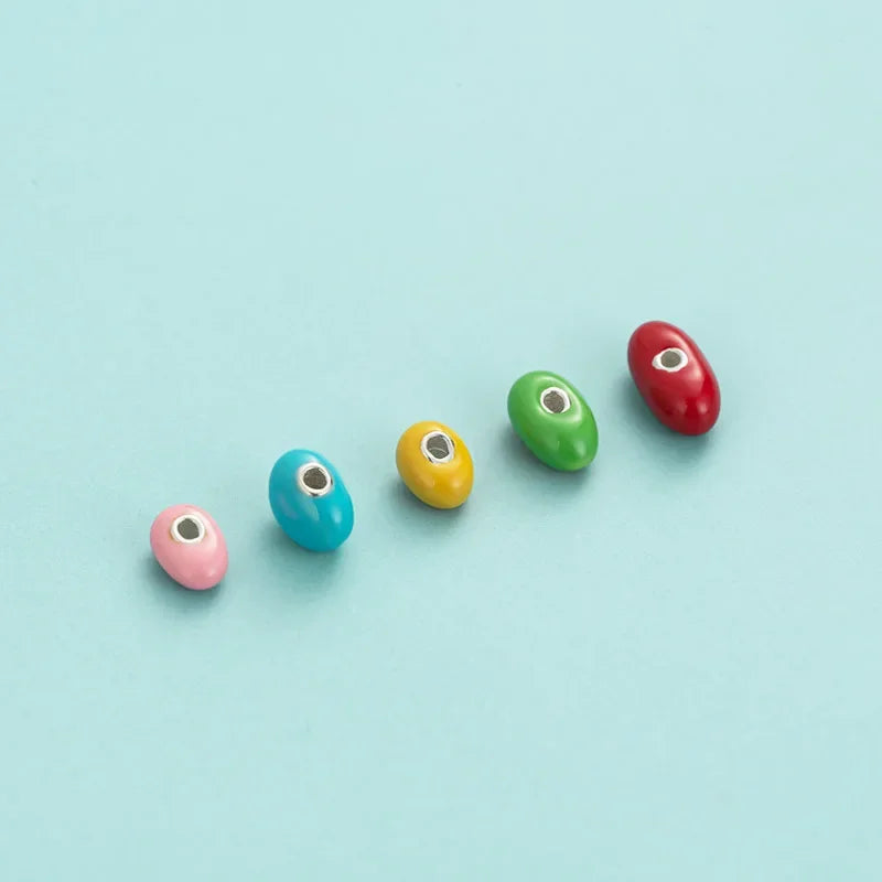 Gum-colored Bean Beads Pendant Handmade DIY Necklace Accessories DZ1230