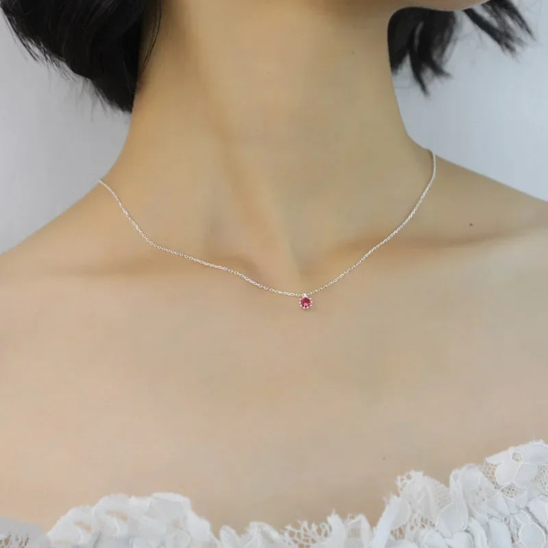 Dazzling Color Round Pendant Necklace DS2104