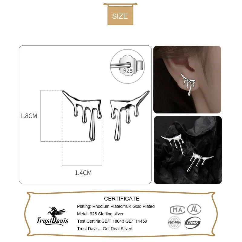Irregular Water Drop Stud Earrings DA2816