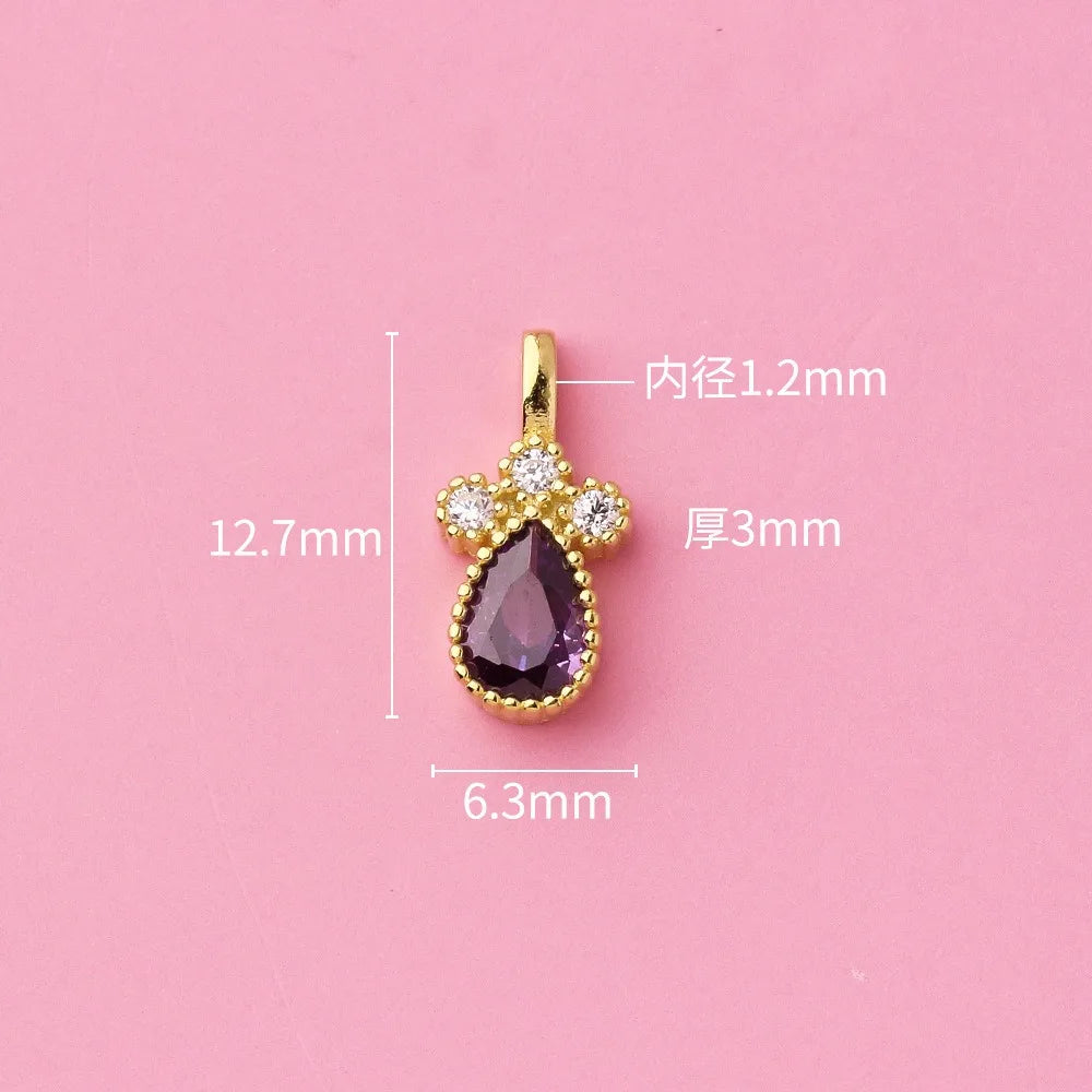 Zircon Water Droplets Charm Pendant DZ1658