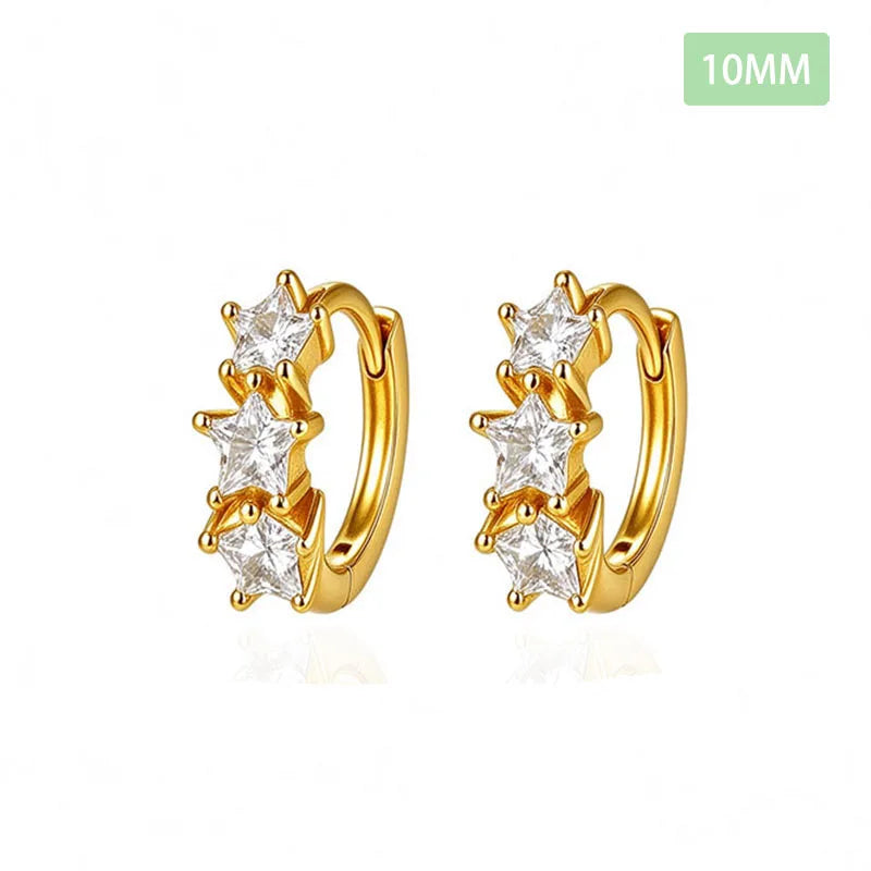 Star Zircon Hoop Earrings DS5019