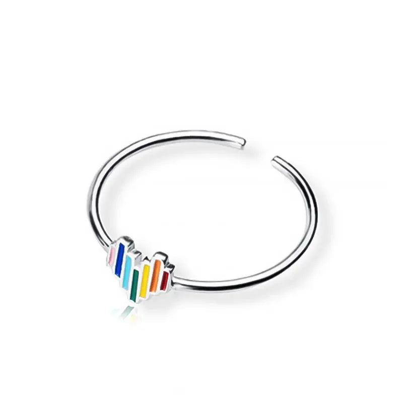 TrustDavis Real 925 Sterling Fashion Sweet Romantic Colour Heart Love Clavicle Necklace For Women Wedding Party Jewelry DA1576