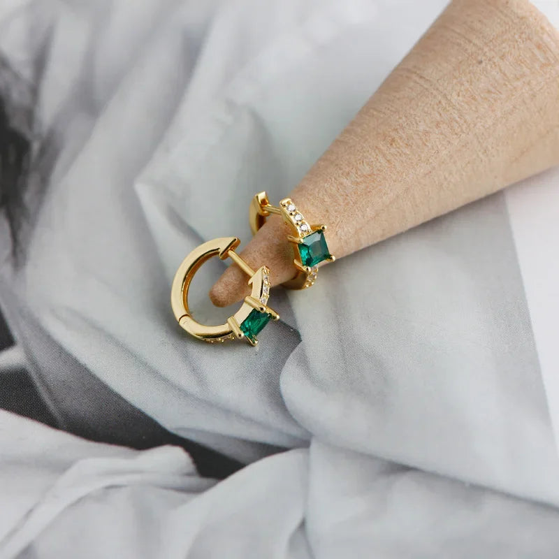 Square Colour Charm Hoop Earring DA2721