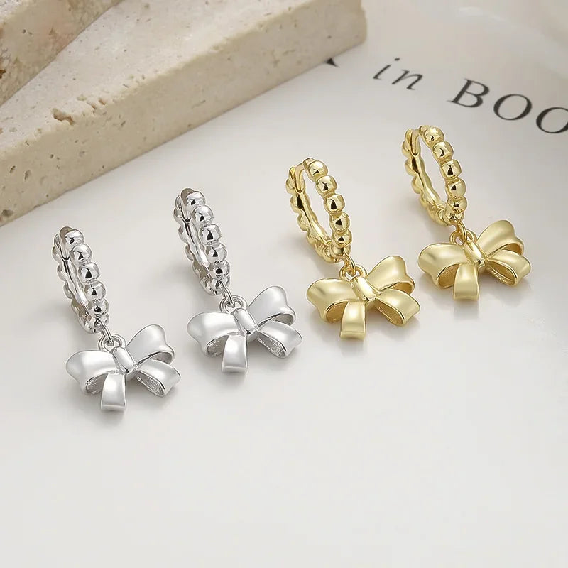 Bowknot Pendant Hoop Earrings DS3924