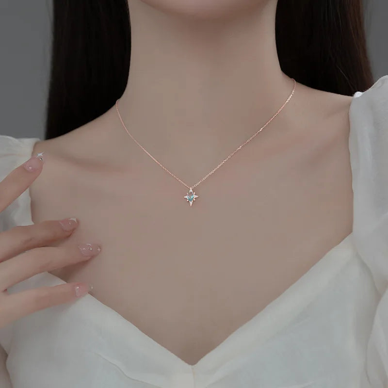 TrustDavis Luxury 925 Sterling Silver Fashion Round Cross Dazzling Zircon Choker Necklace for Women Wedding Party Jewelry DA2422
