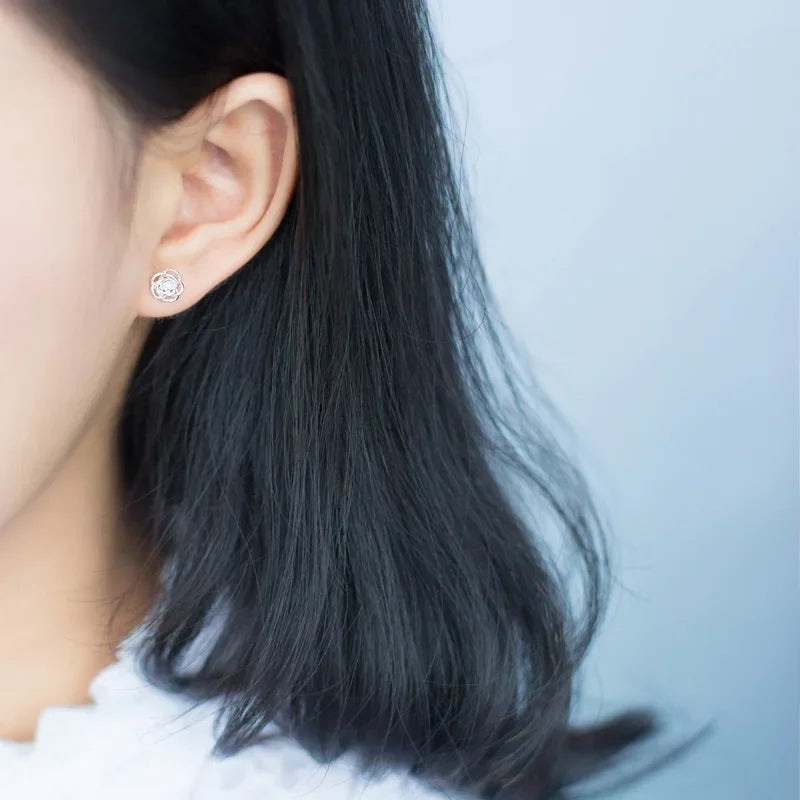 Rose Flower Screw Earring DA2180