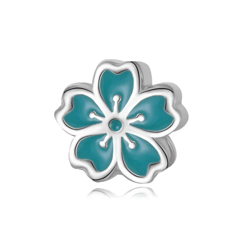 Flowers Bead Charm Beads Handmade DIY Accessories Fine Jewelry DZ795