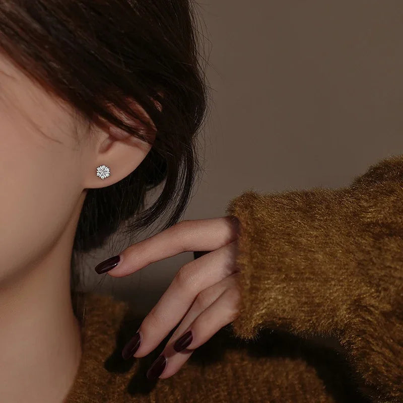 Luxury Zircon Snow Stud Earring DS4634