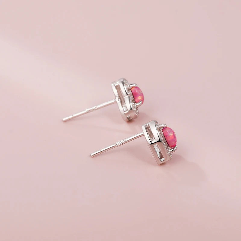 Trustdavis 100% 925 Sterling Silver Women's Jewelry Fashion romantic cute Stud Earrings Gift For School Girls Teens Lady DS4048
