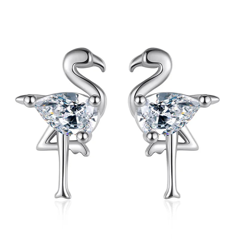 Trustdavis 100% 925 Solid Real Sterling Silver Jewelry Cute Little Rabbit CZ Stud Earring Gift For Girls Kids Lady Jewelry DA284