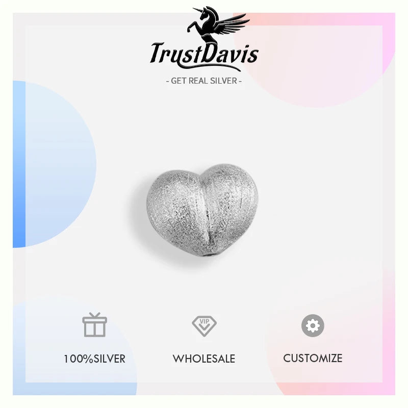 Bracelet Necklace Fashion Glossy Heart Separator Beads DZ1791