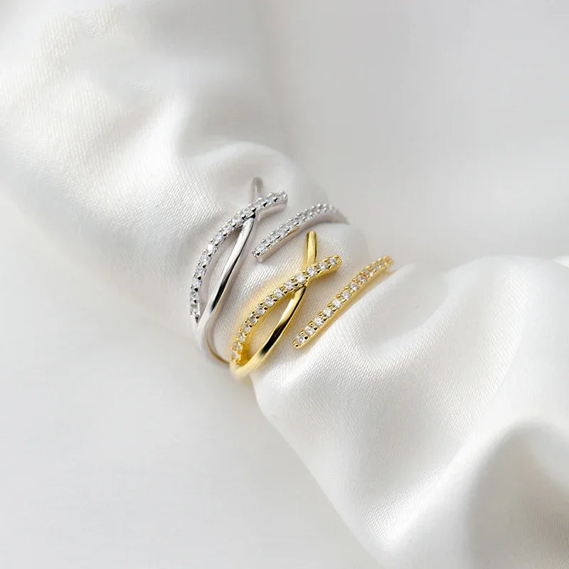 Twinkling Cross Opening Finger Ring DA590