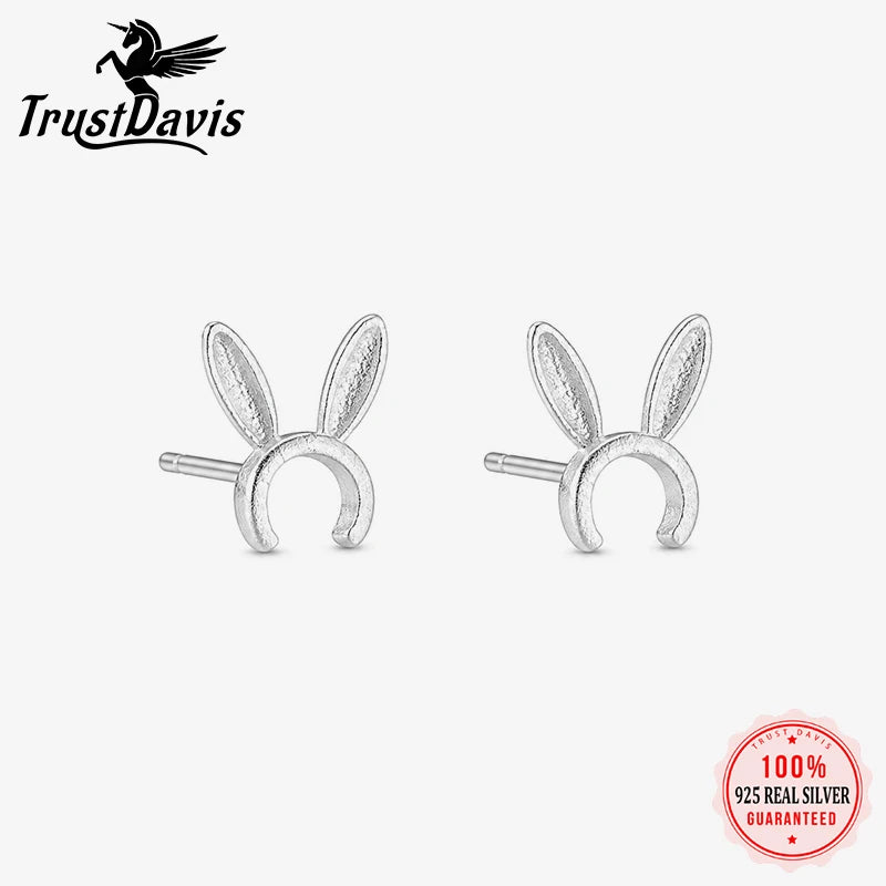 Animal Rabbit Ear Stud Earrings for Women Daily Wear Jewelry Gift DS4984