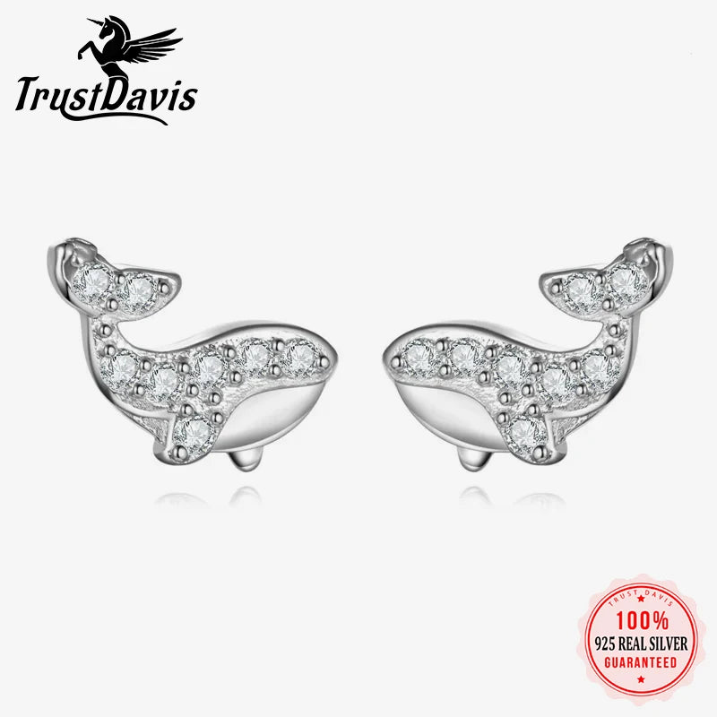 Fish Whale Stud Earrings DS4225