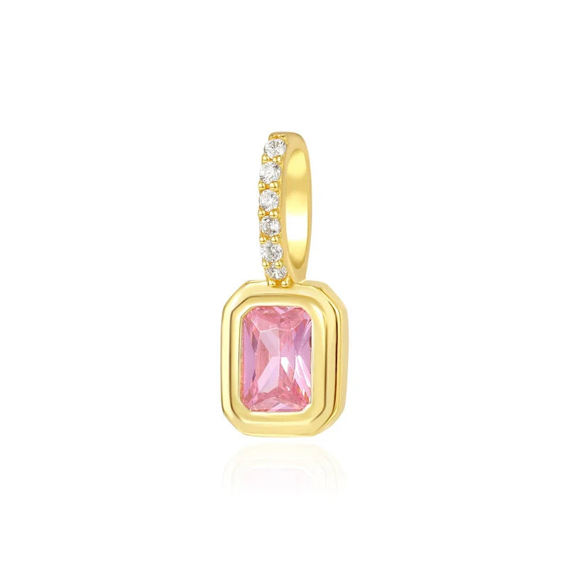 TSquare Colored Zircon Charm Pendant DZ1695
