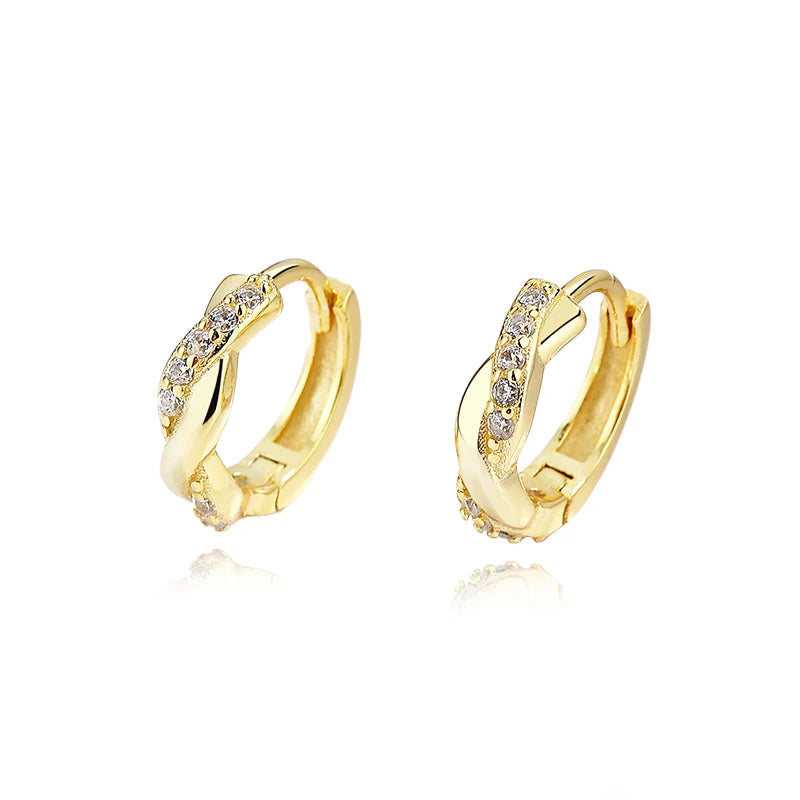 TrustDavis Real 925 Sterling Silve Hoop Square Cat's Paw Heart CZ Pendant Hoop Earrings For Daughter Girls Women Jewelry DG0190