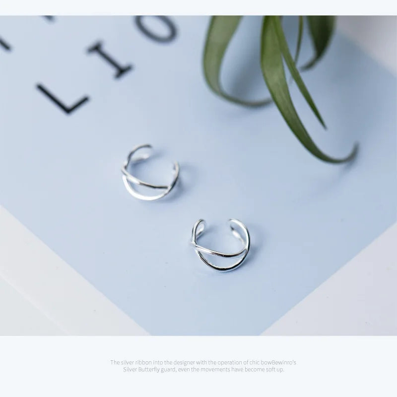 Twist Ear Cuff Clip on Earrings DS475