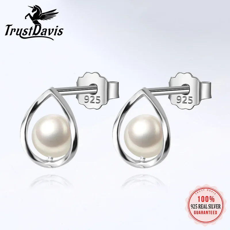 Water Drop Synthesis Pearl Stud Earring DB228
