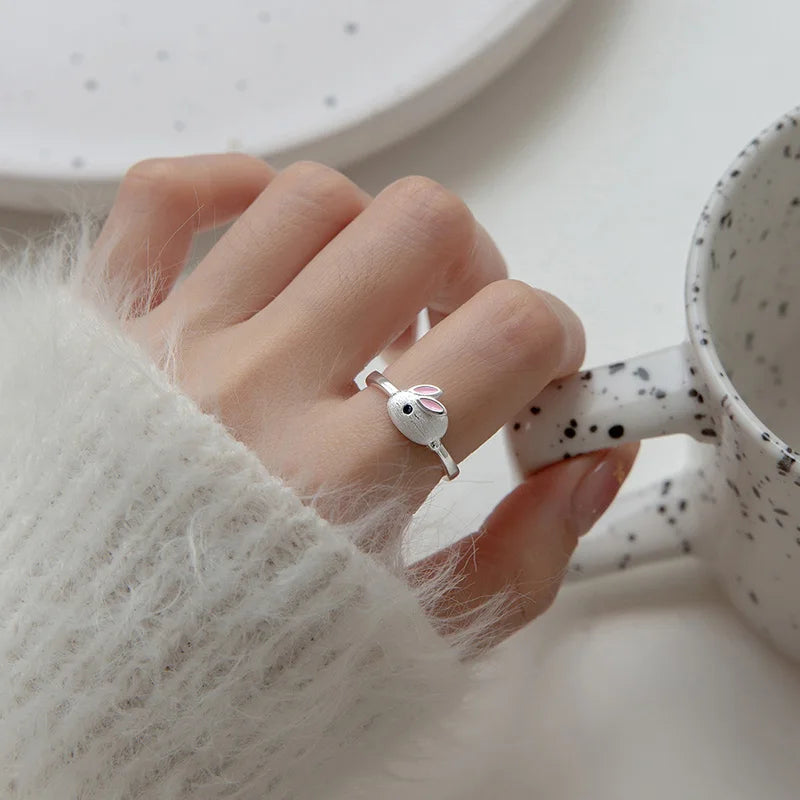 Cute Animal Rabbit Opening Rings DG0201