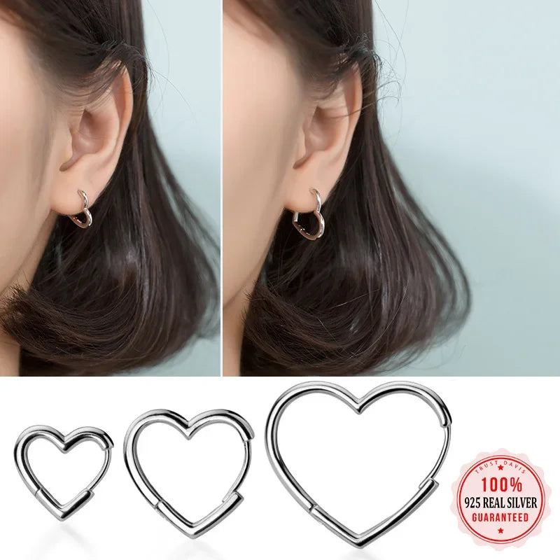 Heart Hoop Geometric Ear Cuff Clip On Earring DS2434