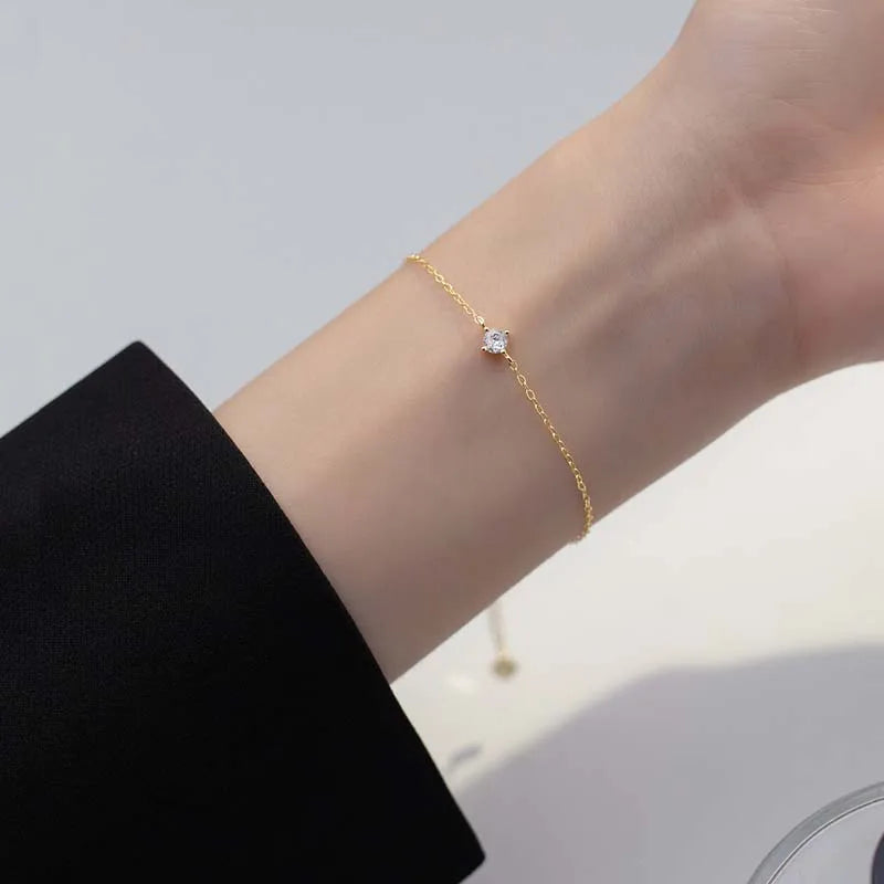 925 Sterling Silver Elegant Shiny Bracelet DS4548