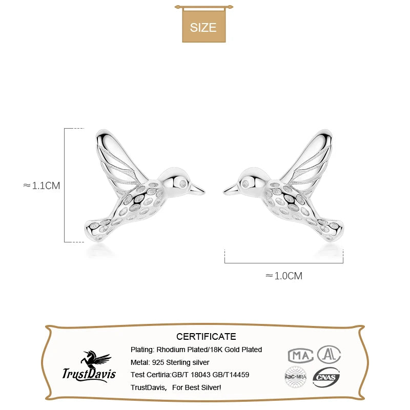 Animal Birds Charm Stud Earrings DB391