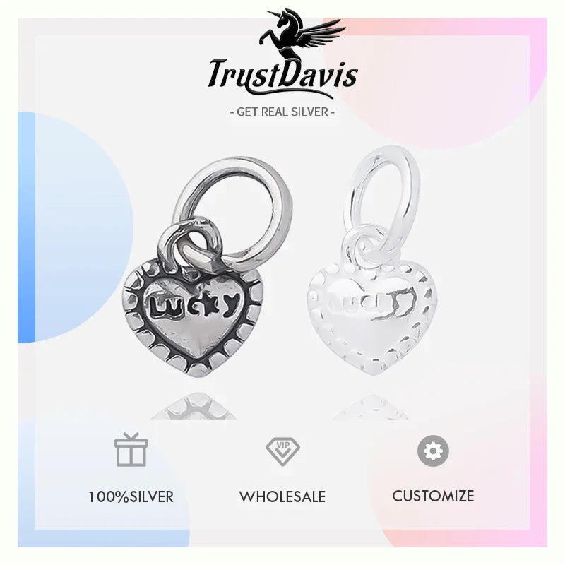 Heart Charm Pendant Handmade DIY Accessories DZ1646