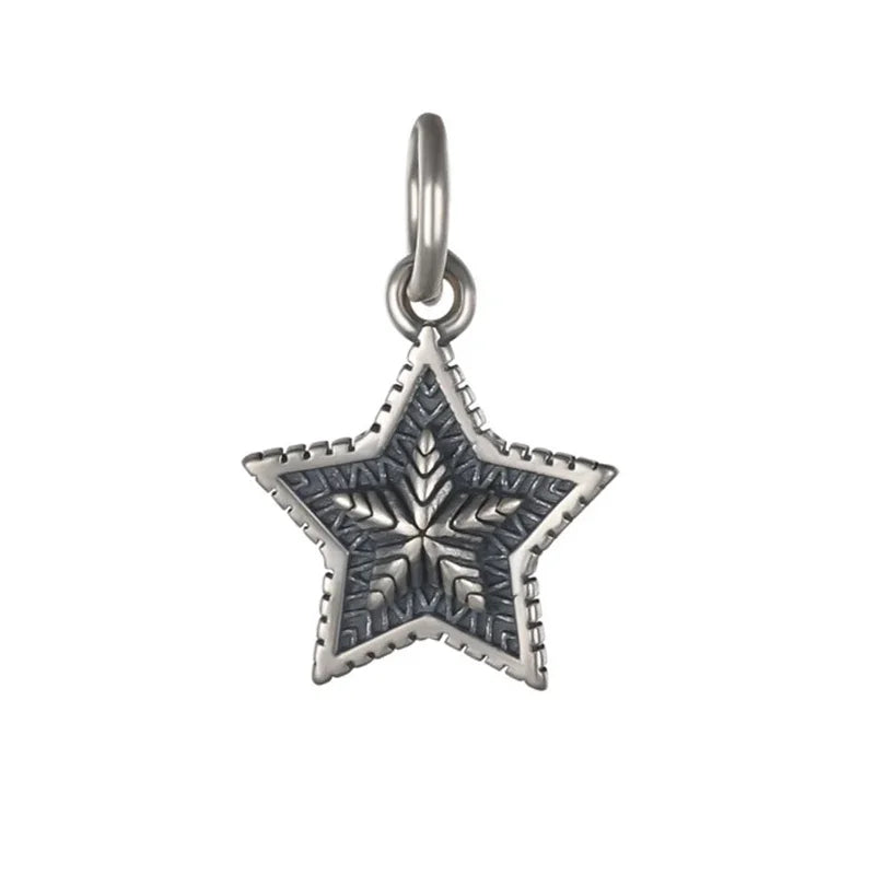 Trustdavis Real 925 Sterling Silver Fashion Sweet Cool Star Charm Pendant Handmade DIY Accessories Jewelry Wholesale DZ272