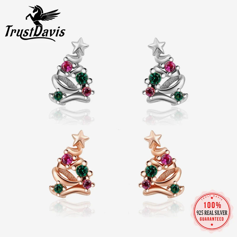 Christmas Tree Screw Stud Earrings DS4616