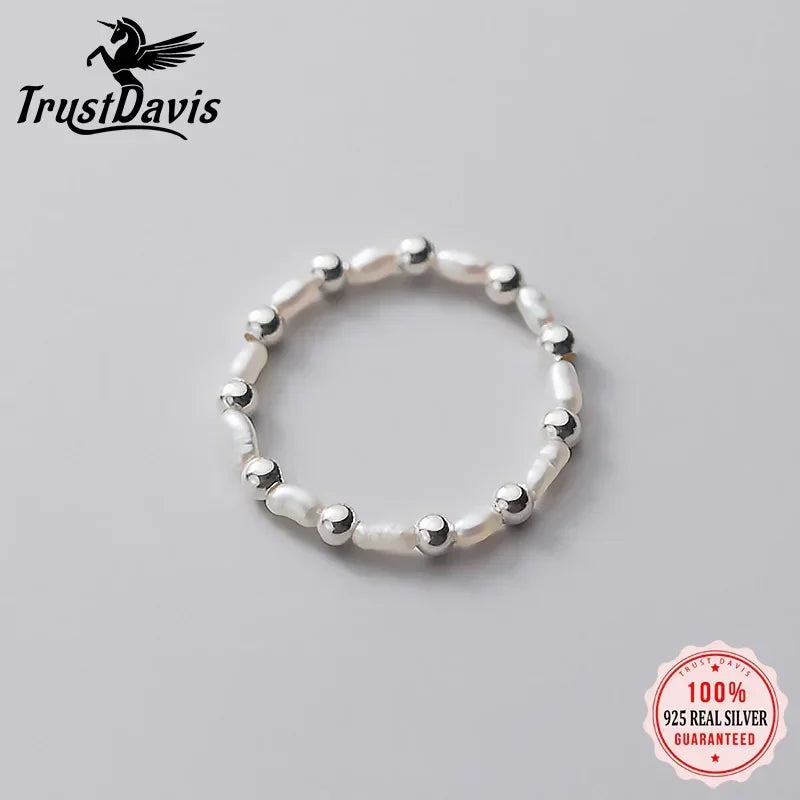 Pearl Beads Elastic Rings DA1349