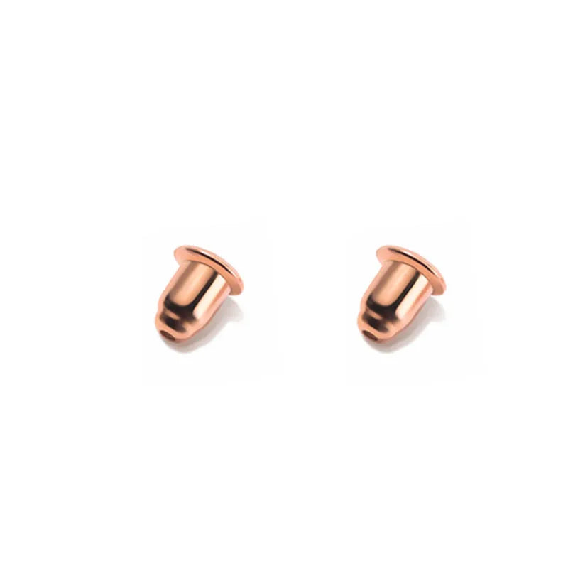 Trustdavis Real 925 Sterling Silver Silicone Ear Plug Earplugs Stud Earring DB1248