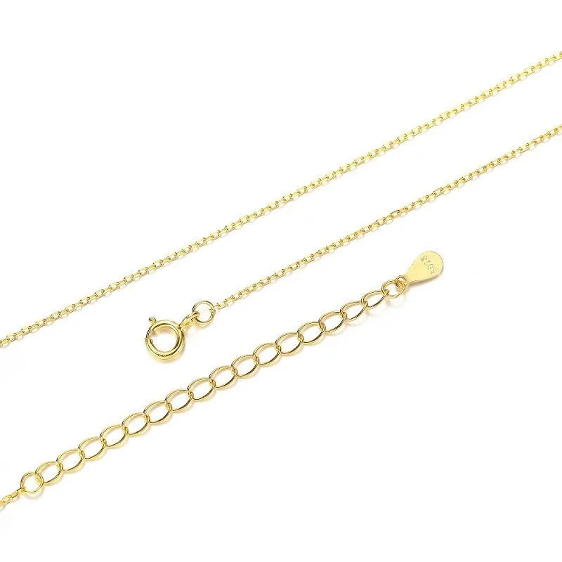 TrustDavis 925 Sterling Silver Women's Fashion Crown 26 Letter Pendant Zircon Necklace for Women Girls Jewelry Gift DS4445