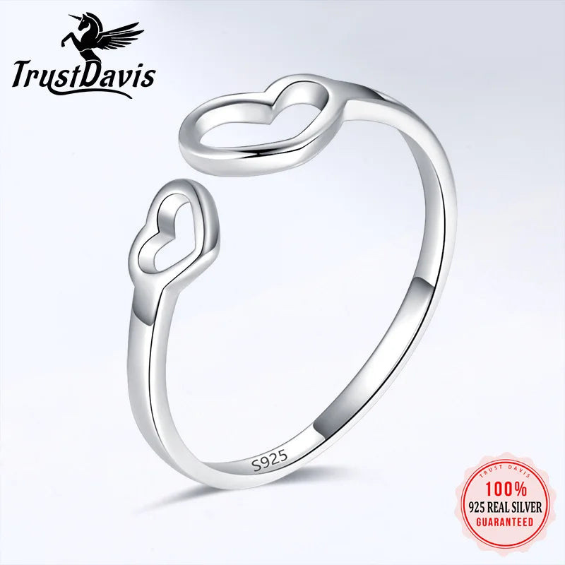 Sweet Romantic Heart Love Opening Ring DB238