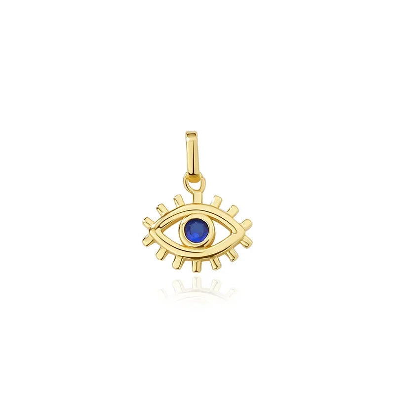 Vintage Eye Zircon Charm Pendant for Women DIY Accessories Jewelry DZ982