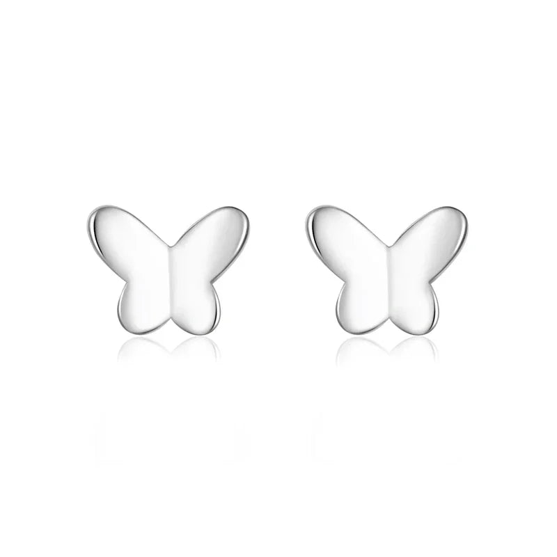TrustDavis Real 925 Sterling Silver Fashion Insect Butterfly CZ Stud Earring For Women Birthday Daughter Fine Jewelry DA2152