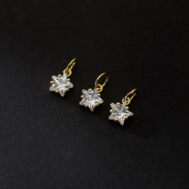 6mm Star Dazzling CZ Pendant HY857