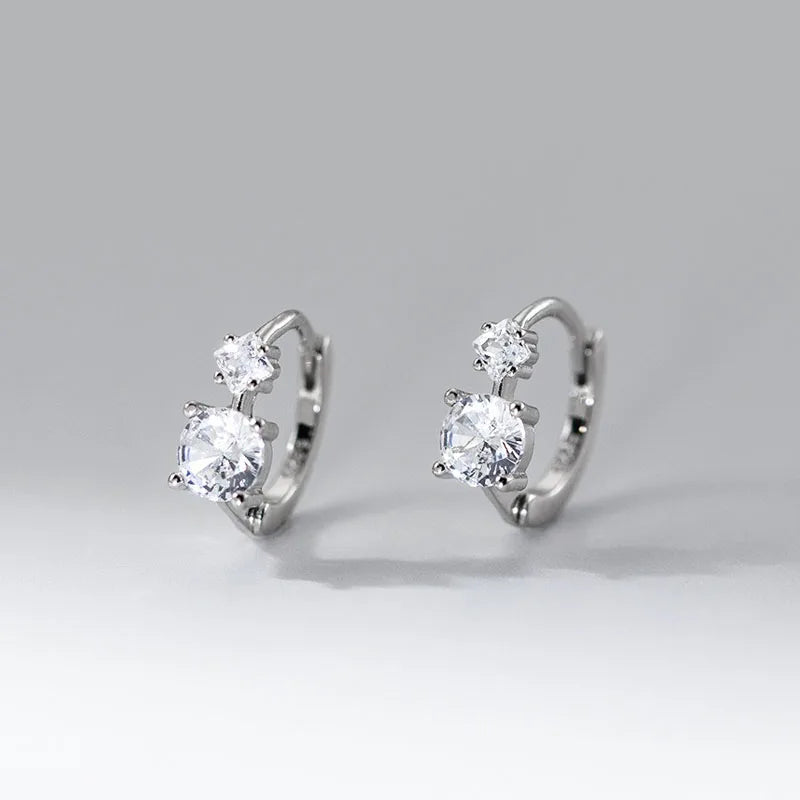 Round Double Zircon Earrings DS4924
